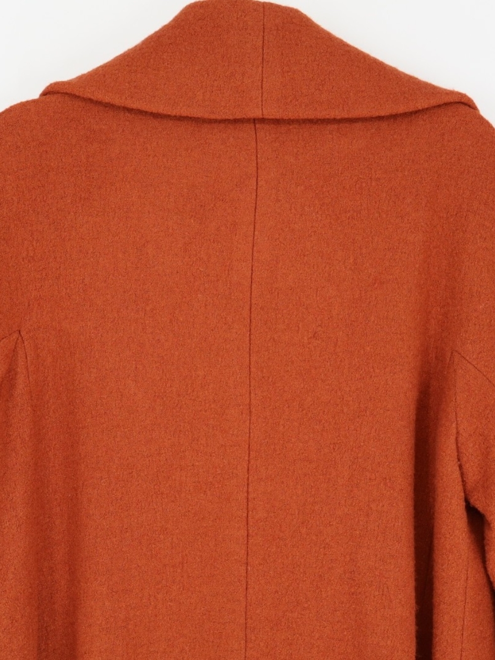 Talbots Woman Coat 14W Burnt Orange Wool Blend Oversized Collar Plus Size Warm - Picture 12 of 16